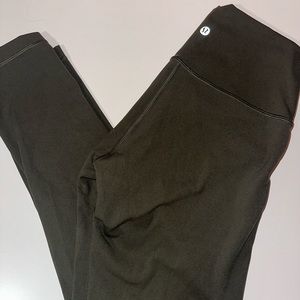 Lululemon athletica winder under hr crop 23” olive green